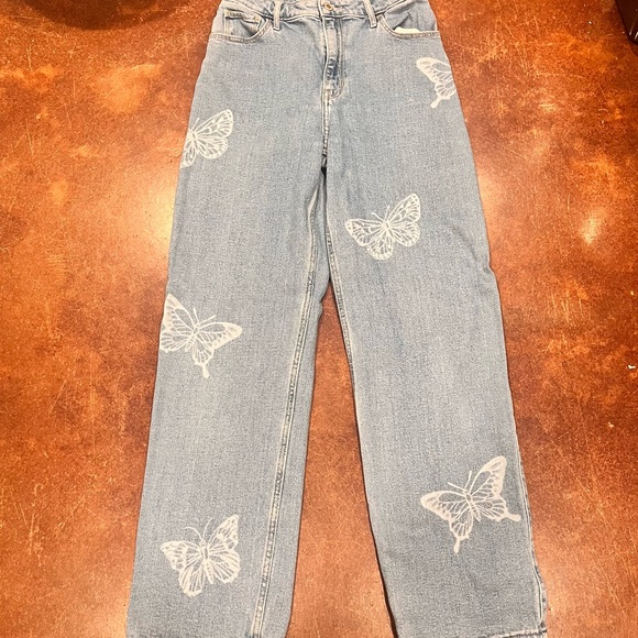 Hollister Women's Denim Jeans with Butterfly Accents - Picture 1 of 3